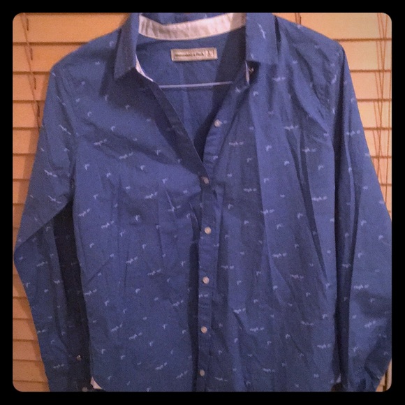 Blue button down shirt- Abercrombie and Fitch - Picture 1 of 1